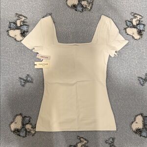 Aritzia White Contour Short Sleeve Tee